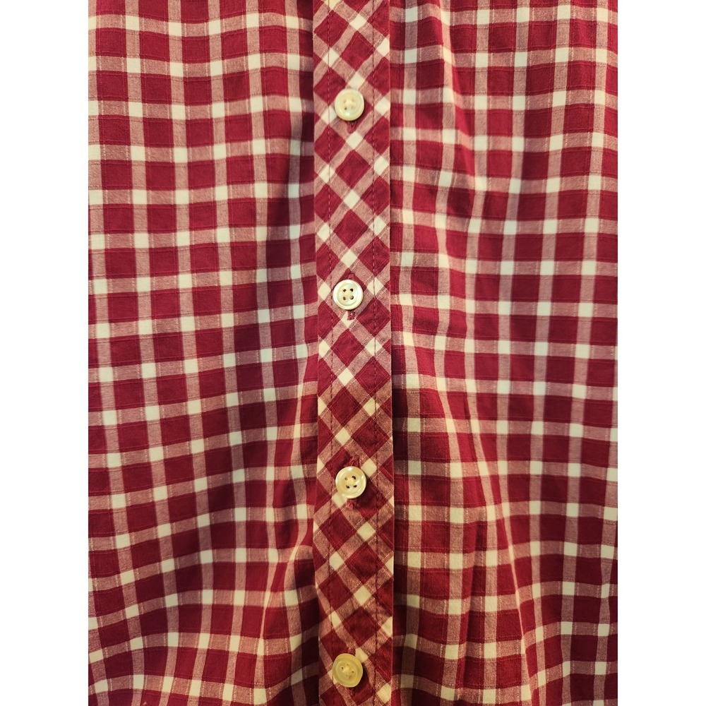 Talbots Women's Hot Pink Gingham Plaid Button-down Shirt Size 2XL Petite Casual - Picture 5 of 12